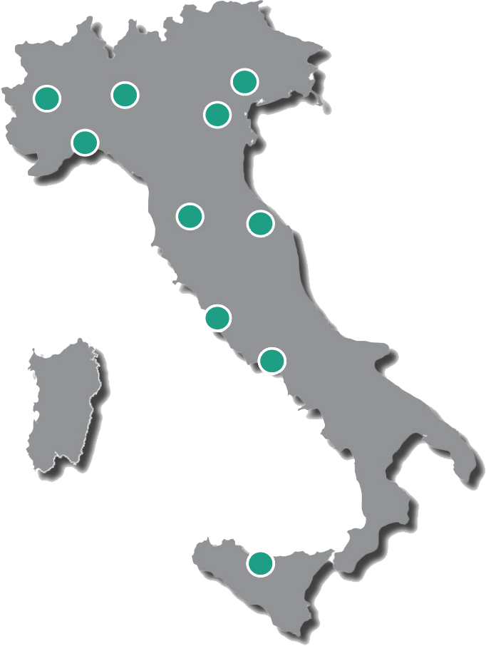 Siamo presenti in tutta Italia - Mappa